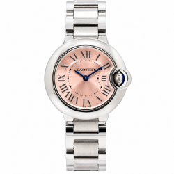 Cartier Ballon Bleu De 28MM W6920034 Pink Dial Watch